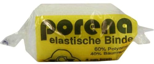 PORENA elast.Mullbinde 4 cm weiß m.Cello 1 St