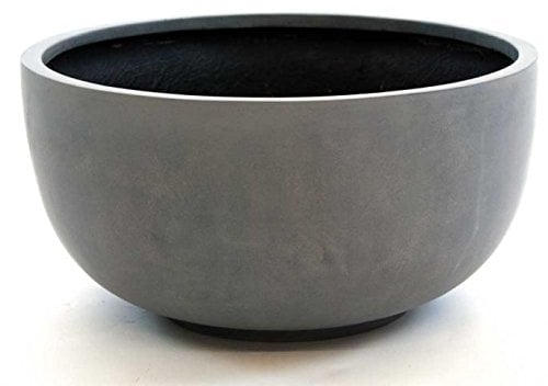 Elegant Einrichten Pflanzkübel, Pflanzschale Fiberglas D60xH30cm grau.