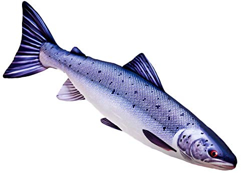 GABY Fish Pillows Atlantischer Lachs Kissen, Polyester, Mehrfarbig, Medium