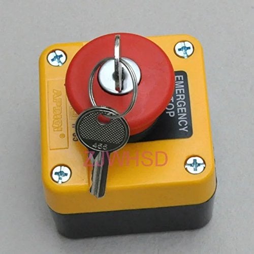 Impermeable parada de emergencia Interruptor pulsador con clave de 660 V 10 A Normalmente Cerrado [hrus]
