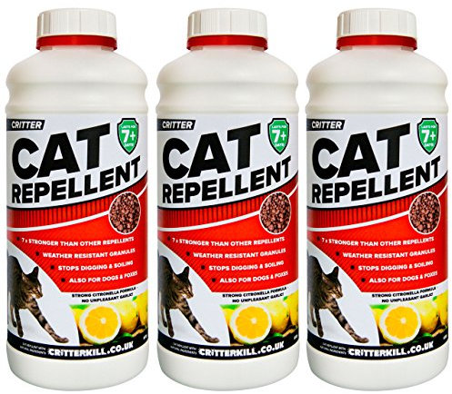 Critter Cat And Dog Repellent | 650g Covers 216m2 | Long Lasting Protection | Professional Strength (Triple Pack, 3x 650g)