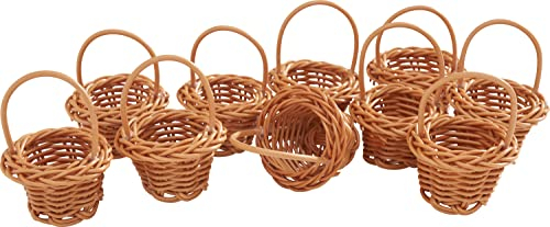 10 Körbchen Miniatur-Korb Deko Korb Großpackung