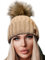 4sold Rita Damen Wurm Winter Style Beanie Strickmütze Mütze mit Fellbommel Bommelmütze HAT SKI Snowboard