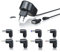 CSL - Universal Power Netzteil - Universal Ladegerät - 9 Verschiedene Adapter-Aufsätze inkl. USB, Mini und microUSB - 5-15V DC frei wählbar - Schutz vor Überlast, Überspannung und Kurzschluss -
