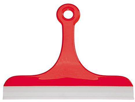 haug bürsten - Glas- und Fliesenabzieher - Farbe: Rot - Maße: 16,5 x 20 x 0,7 cm - Besatz: Gummilippe - Made in Germany