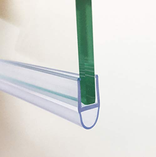 HNNHOME Crystal Super Clear Bath Shower Screen Door Seal Strip for 6mm Glass Up to 6mm Gap