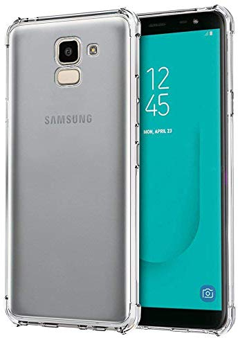 REY Transparent Silikonhülle TPU Anti-Shock für Samsung Galaxy J6 2018, Handyhülle Premium Kratzfest TPU Durchsichtige Schutzhülle