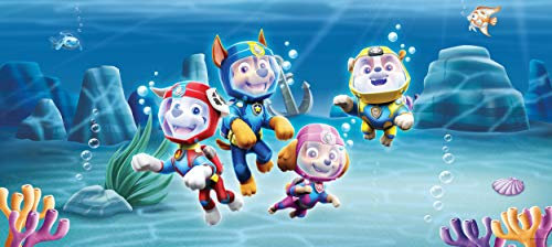 AG Design Paw Patrol Unterwasser Expedition, Vlies Fototapete für EIN Kinderzimmer, 202 x 90 cm, FTDN H 5393, Mehrfarbig