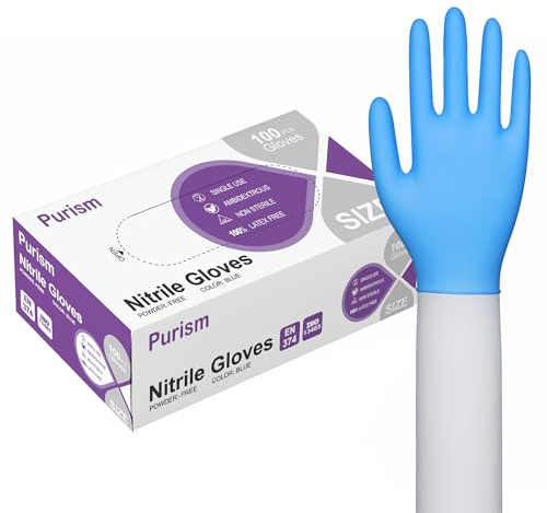 Daddy's Choice Disposable Blue Nitrile Gloves, Size X-Large, No Latex, No Powder, Safe Working Gloves, House Cleaning gloves,100pcs (X-large)