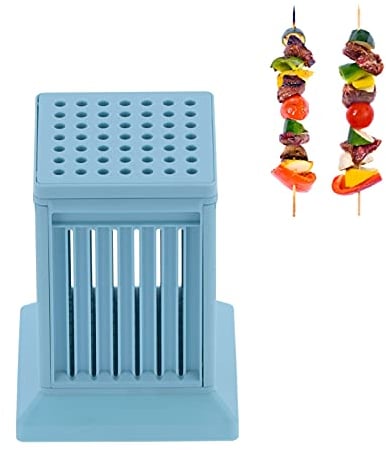 YUUGAA Produttore di spiedini di carne, produttore di spiedini a 49 fori, scatola di produzione di kebab, Strumento di produzione di spiedini per barbecue per cucina esterna