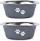 Stainless Steel Dog Bowls,SOUXU Non Slip Pet Feeder Bowl,Water Food Bowls for Medium Large Dogs(Pack of 2)