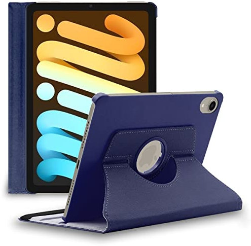 ebestStar - Coque pour iPad Mini 2021 8.3'' (6 gen) Apple, Etui Rotatif 360, Housse Protection PU Cuir, Bleu Foncé