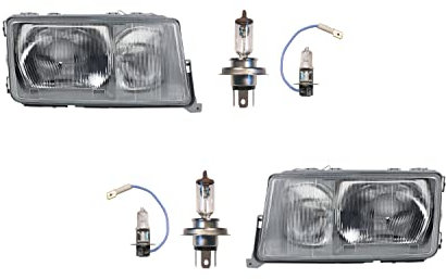 Johns, passend für Mercedes W201 Scheinwerfer 10/82-08/93 mit H4/H3 Set links & rechts