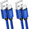 Cable USB C Charge Rapide(Lot de 2, 1M+1M), 3A Câble USBC Chargeur pour Samsung Galaxy S20 S21 S22 S23 S10 S9 Plus Ultra S10e, A13 A14 A23 A33 A51 A52 A53 A54 A70 A50 A40