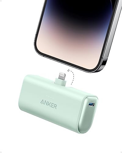 Anker Power Bank, 621 Power Bank with Built-In Lightning Connector, 5,000mAh MFi Certified 12W Portable Charger, Compatible with iPhone 14/14 Pro/14 Plus/14 Pro Max, iPhone 13 and 12 Series