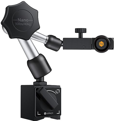 Neoteck Magnetstativ für Messuhr Hebel Messuhr, mit Zentralklemmung Magnetische Messuhr Basis Ständer Halter Messstativ (40kg max. Zugkraft)