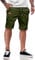JMIERR Kurze Hosen Herren Shorts Herren Sommer Chino Baumwolle Elastische Taille mit Taschen Grün L