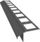 Renoplast® Aluminium Traufprofil K100R 200cm Graphit | Fertigstellung von Terrassen und Balkonen | Fliesenböden auf Klebemörtel | Wasser ablaufsysteme Winkelprofil | Korrosionsschutz Balkonprofile