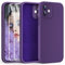 HATOSHI 3 in 1 for iPhone 12 Case, with 2 Pack Screen Protector, [Upgraded Full Camera Protection] Liquid Silicone Silky-Soft Touch Slim Shockproof [Anti-Scratch] [Multi-Color] 6.1, Midnight Purple