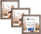 CABBEL Dreierpack (3 Stk.) Bilderrahmen 15x15 cm MDF Holz-Rahmen in Eiche Dunkel | mit bruchsicherem Plexi-Glas/Modern