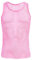 Homme Débardeurs Haut résille Maillot Corps Filet Top t-Shirt musclé Transparent Gym Maillots de Corps d'été T-Shirt d'été sans Manches Rose XL