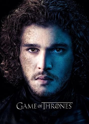 Displate - Poster aus Metall - Einfache Montage ohne Bohren - Game of Thrones - Season 3 Key Arts - Jon Snow - Größe L - 67,5x48cm Matt