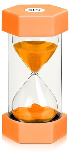 20 Minutes Sabliers, Fonction sablier, Sablier Enfant, Minuteur Sabliers, Sablier Sécurité Enfant, Sablier Sable Horloge Minuteur, décoration de la Maison, Couleur Orange.