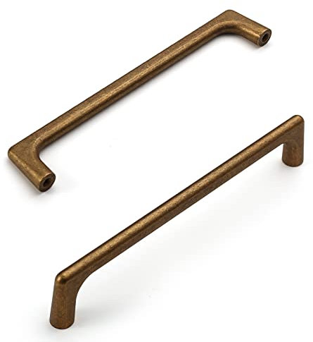 9BUILD 10 Pack 160mm Antique Brass Cabinet Pulls Cabinet Handles Kitchen Cupboard Handles Kitchen Door Handles Drawer Handles Zinc Alloy Wardrobe Handles Cupboard Door Handles