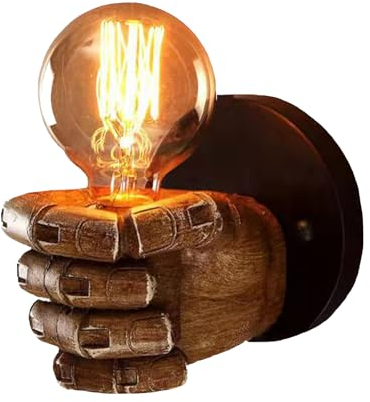 KRUIHAN Wandleuchte Sconce E27 Wandleuchte Weinlese Wandleuchten Licht Schirme Industrielle Lampe Wand montiert Licht für Wohnzimmer,Neben,Schlafzimmer,Loft,Badezimmer (Rechte Hand Wandleuchte)