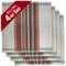 Lashuma Handtuch Küche 50x50 cm, Aurora Frottee Geschirrhandtuch Bauwolle Rot - Grau