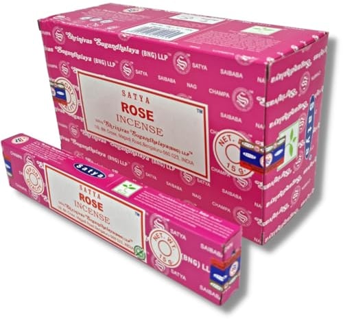 Satya Räucherstäbchen x LAVISA, Meditation, Aromatherapie, Duft (Rose)
