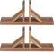 Milisten Diviseur De Pièce Pieds De Support 2 Pièces Clôture De Jardin Clôture De Jardin En Bois Triangle En Bois Base De En Support De Treillis De Écran De
