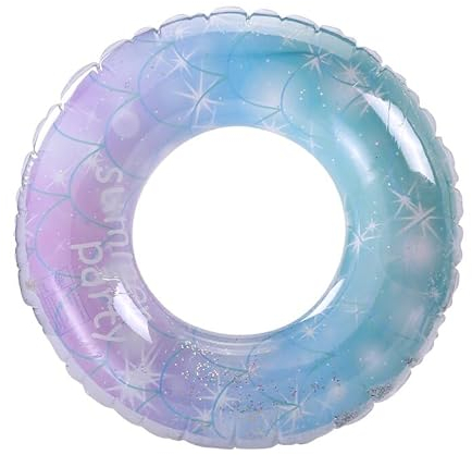 Schwimming Ring Erwachsene,Schwimmring,Transparenter Pailletten Floating Ring,Aufblasbare Schwimmreifen 90cm,Schwimmring Röhre Für Sommerpool Party,Geeignet für Erwachsene und Kinder