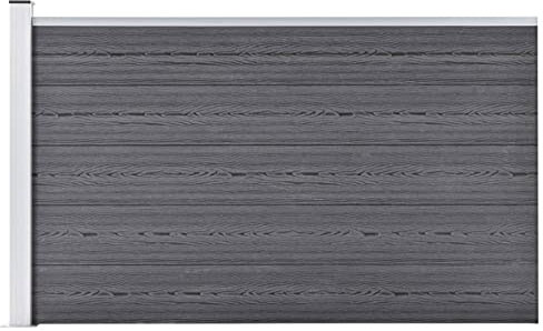 Keyroto Pannelli per Recinzioni Steccato per Giardino Frangivista per Recinzione Giardino Recinzione Giardino Pannello di Recinzione in WPC 175x105 cm Grigio