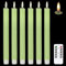 Eldnacele LED Taper Candles Flickering with Timer, Battery Operated Flameless Taper Candles with Remote, Real Wax LED Dinner Candle for Home Wedding Christmas Decor（Green