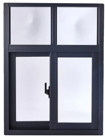 HJLKDYM Schiebefenster, Doppelschiebefenster Aus Gehärtetem Vinyl, Allzweckfenster, Wohnmobilfenster, Geeignet Für Schlafzimmer, Keller, Küche, Abstellraum(Grey,60x80cm)