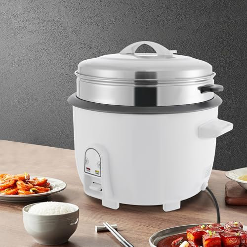 Cuociriso Commerciale Multifunzione Da 1900 W, Grande Capacità, 13 Litri, con Pentola Interna Antiaderente e Vaporiera, per la Mensa del Ristorante dell'Hotel per Famiglie