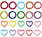 20 Stück Mini Schlüsselring Karabiner, 10 Farben, Herz Runde Karabiner Schlüsselanhänger, Bunt Karabinerring, Karabinerhaken, für Riemenkette, Schlüsselanhänger, Rucksack, DIY-Bastelarbeiten