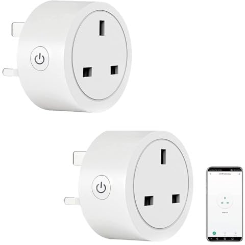 UseeLink Smart Plug WiFi Timer Socket , Voice Control WiFi Plugs Works with Alexa, Google Home and SmartThings, Light Timers For Home Security, App Smart Life/Tuya, Device Sharable,2 pack
