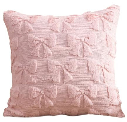 Frühling Kissenbezüge Schleife Kissenbezug 45x45 cm Zierkissenbezüge für Sofa Aesthetic Zimmer Wohnzimmer Deko (One Size)