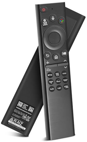 9 Raccourcis Clavier Télécommande Vocale Solaire pour Samsung, BN59-1890A Télécommande de Remplacement Compatible avec Téléviseurs Samsung avec Port de Chargement USB-C