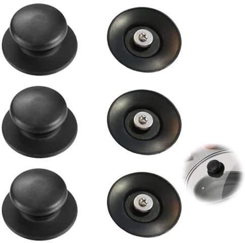 WUSJCOF 3 Piezas Pomos Universales de Repuesto, Perillas para Tapas de Cacerolas, Pomos para Tapas de Cazuelas Resistentes al Calor, para Utensilios de Cocina