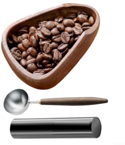 Wood Coffee Bean Dosing Plate Measuring Tool With Spoon And Spray Bottle For Accurate Coffee Brewing And Consistent Extraction In Home And Professional Use(Plate +spray + spoon)
