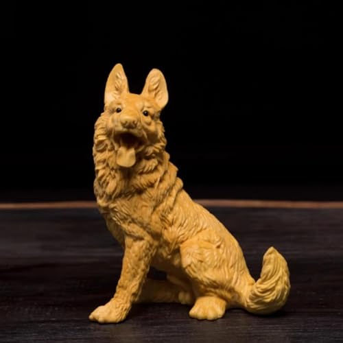 FENNYYAR Hunde-Buchsbaum-Skulptur, Sternzeichen, Tierfigur, Mini-Statue, 8 cm, Sammlung, Büro, Dekoration, Heimdekoration