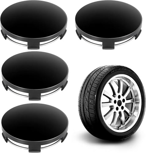 YBZYBSV 4 Pièces Auto Cache Moyeux pour New VW Tiguan 3 2024 2025, Centre De Jante Capuchons Cache Moyeu Cache de Roue Centrale Accessoires de Voiture,OD 68mm ID 65mm