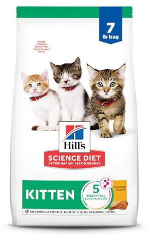 Hill's Science Diet Kitten Dry Cat Food, Chicken, 7 lb. Bag
