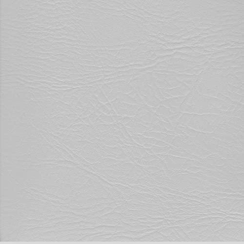 White Leather Leatherette Vinyl Fabric Fire Retardant Faux Leather Furnishing Reupholster Material | 55 - 140cm Wide | Sold Per Metre