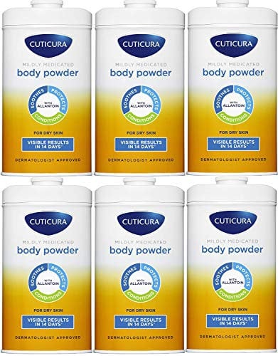 6 x Cuticura Mildly Medicated Talcum Powder 150g