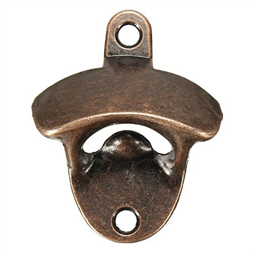 BlueMoo 1 PC Mini Stainless Steel Wall Mounted Wine Beer Bottle Cap Opener-Copper
