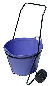 Trug Trolley - Exclusive to Home & Garden Extras. This lightweight frame with sturdy wheels makes moving garden trugs, rubber buckets, etc, around the garden easy (Lilac Trug)